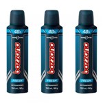 Ficha técnica e caractérísticas do produto Bozzano Fresh 48hs Desodorante Aerosol 90g (Kit C/03)