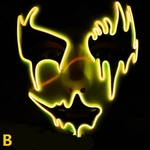 Ficha técnica e caractérísticas do produto Brand New Led Série Halloween Máscara Glowing Assustador Cosplay Prop Novel Lighting Equipment