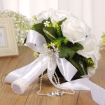 Ficha técnica e caractérísticas do produto Bridal Bouquets Artificial românticos para Acessórios para casamentos