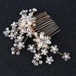 Ficha técnica e caractérísticas do produto Bridal jóias artesanais Rhinestone Comb Wedding Dress Acessórios nupcial