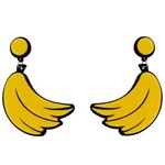Ficha técnica e caractérísticas do produto Brinco Banana Acrílico
