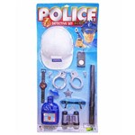 Ficha técnica e caractérísticas do produto Brinquedo Kit Infantil Policial Super Detetive com Capacete Binoculo Acessórios
