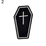 Ficha técnica e caractérísticas do produto Broche Gótico Pin Esmalte Adivinhação Tarô Cartas Triple Moon Coffin Badge Gift