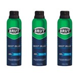 Brut Deep Blue Desodorante Aerosol 48h 150ml (kit C/06)