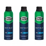 Ficha técnica e caractérísticas do produto Brut Deep Blue Desodorante Aerosol 48h 150ml (Kit C/03)