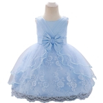 Ficha técnica e caractérísticas do produto Bubble Girl Moda Princesa Vestido bordado casamento bowknot vestido de princesa Baby clothes