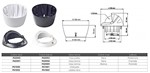 Ficha técnica e caractérísticas do produto Bússola Plastimo Offshore 115 De Embutir Branca Cônica
