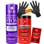 Ficha técnica e caractérísticas do produto Byliss Shampoo Dilatador Plástica dos Fios+ Btox Redutor Prime 1kg+ Luvas+ Sachê