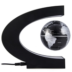 Ficha técnica e caractérísticas do produto C Forma levitação Floating Globe Rotating Magnetic Mapa Mundo colorido Lâmpada LED Decoração do presente