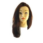Ficha técnica e caractérísticas do produto Cabeça Boneca cabelo Humano para treino Com suporte de mesa