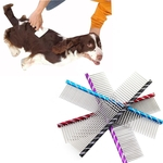 Ficha técnica e caractérísticas do produto Cabelo Cat Dog Pet Fur Derramamento Trimmer Grooming Rake Comb ferramenta de beleza Comb