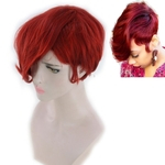 Ficha técnica e caractérísticas do produto Cabelo Curto europeu e americano New Star Hairstyle Red Feminino Cos Anime Halloween Hot Selling Foreign peruca Africano Trade