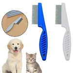 Ficha técnica e caractérísticas do produto Cabelo Pet Remoção Comb Pet Cabelo Flea Comb Trimmer Cabo De Plástico De Aço Inoxidável Agulha Comb