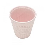 Ficha técnica e caractérísticas do produto Cachepot Ceramica Cute Pleat Bucket Rosa 14,1 X 14,1 X 14,7 - Urban