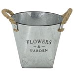 Ficha técnica e caractérísticas do produto Cachepot de Metal Flowers & Garden 17cm
