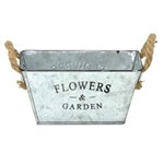Ficha técnica e caractérísticas do produto Cachepot de Metal Flowers & Garden 19x10cm