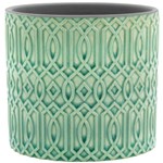 Ficha técnica e caractérísticas do produto Cachepot Vaso Cerâmica Lídia Verde 11x12,5cm Cachepô - Gs