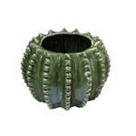 Ficha técnica e caractérísticas do produto Cachepot, Vaso Decorativo 18,5cm de Cerâmica Barrel Cactus Verde Urban - H40395