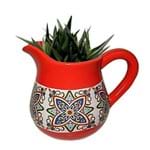 Ficha técnica e caractérísticas do produto Cachepot, Vaso Decorativo de Cerâmica Floral Vintage Vermelho Urban - H40426