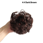 Ficha técnica e caractérísticas do produto Caçoa meninas Coque Extensões onduladas Curly Sujo Donut chignons pedaço de cabelo peruca