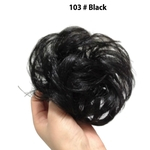 Ficha técnica e caractérísticas do produto Caçoa meninas Coque Extensões onduladas Curly Sujo Donut chignons pedaço de cabelo peruca Wig