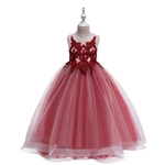 Ficha técnica e caractérísticas do produto Caçoa meninas Lace Formal Dress for Wedding Party Wear Full dress