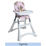 Ficha técnica e caractérísticas do produto Cadeira Alta Premium Tigrinha - Galzerano - Branco/Marrom/Rosa
