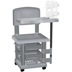 Ficha técnica e caractérísticas do produto Cadeira Cirandinha Prata para Manicure com Display para Esmaltes