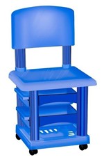 Ficha técnica e caractérísticas do produto Cadeira Cirandinha Simples Azul para Manicure - Santa Clara
