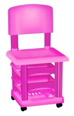 Ficha técnica e caractérísticas do produto Cadeira Cirandinha Simples Pink para Manicure - Santa Clara