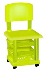 Ficha técnica e caractérísticas do produto Cadeira Cirandinha Simples Verde Limão para Manicure - Santa Clara