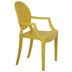 Ficha técnica e caractérísticas do produto Cadeira com Braço Ghost Amarela - Amarelo