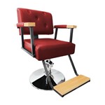 Ficha técnica e caractérísticas do produto Cadeira de Barbeiro Hidráulica Retro Pelegrin Pel-1040 Vermelha