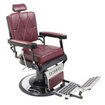Cadeira de Barbeiro Reclinável Harley Profissional - Vermelho