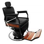 Cadeira de Barbeiro Reclinável Hawk - Preto