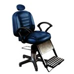 Ficha técnica e caractérísticas do produto Cadeira de Barbeiro Reclinável Madri Pentapé - Azul