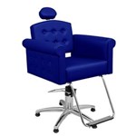 Ficha técnica e caractérísticas do produto Cadeira de Cabeleireiro Elegance Encosto Fixo Pentapé - Azul