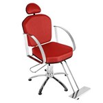Ficha técnica e caractérísticas do produto Cadeira de Cabeleireiro Florença Encosto Reclinável Pentapé - Vermelho