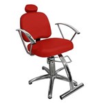 Ficha técnica e caractérísticas do produto Cadeira de Cabeleireiro Íris Encosto Fixo Pentapé - Vermelho