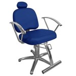 Ficha técnica e caractérísticas do produto Cadeira de Cabeleireiro Íris Encosto Fixo Pentapé - Azul