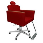 Ficha técnica e caractérísticas do produto Cadeira de Cabeleireiro Itália Encosto Fixo Pentapé - Vermelho