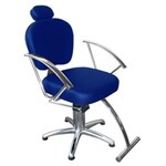 Ficha técnica e caractérísticas do produto Cadeira de Cabeleireiro Jasmim Encosto Fixo Pentapé - Azul
