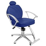 Ficha técnica e caractérísticas do produto Cadeira de Cabeleireiro Lorena Encosto Reclinável Pentapé - Azul