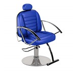 Ficha técnica e caractérísticas do produto Cadeira de Cabeleireiro Paris Reclinável Pé Redondo - Azul