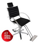 Ficha técnica e caractérísticas do produto Cadeira de Cabeleireiro Rietti Encosto Fixo Pentapé - Preto