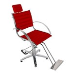Ficha técnica e caractérísticas do produto Cadeira de Cabeleireiro Rietti Encosto Fixo Pentapé - Vermelho