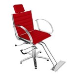 Ficha técnica e caractérísticas do produto Cadeira de Cabeleireiro Rietti Encosto Reclinável Pentapé - Vermelho