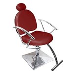 Ficha técnica e caractérísticas do produto Cadeira de Cabeleireiro Roma Encosto Fixo Pé Quadrado - Azul