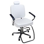 Ficha técnica e caractérísticas do produto Cadeira de Cabeleireiro Toronto Encosto Reclinável Pentapé - Branco