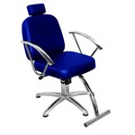 Ficha técnica e caractérísticas do produto Cadeira de Cabeleireiro Turim Encosto Fixo Pentapé - Azul